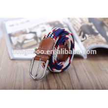 korean fashion style women elastic belt braided canvas belt